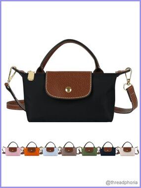 Nylon Mini Crossbody Shoulder Bag with Adjustable Strap for Women, Lightweight